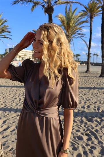 Liberté - Tiki SS Twist Dress - Brown
